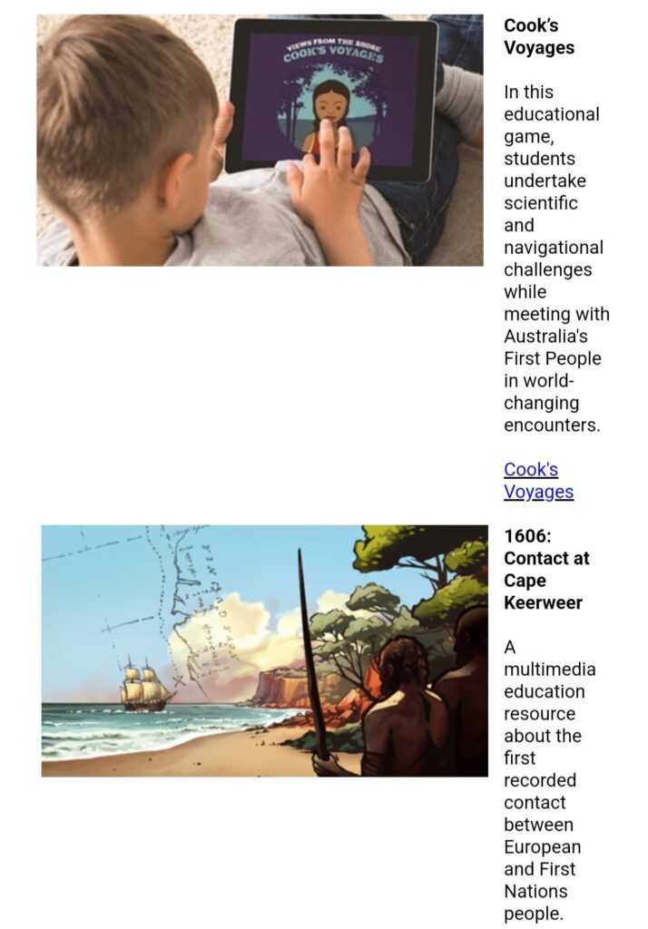 Cook's Endeavour activities 1