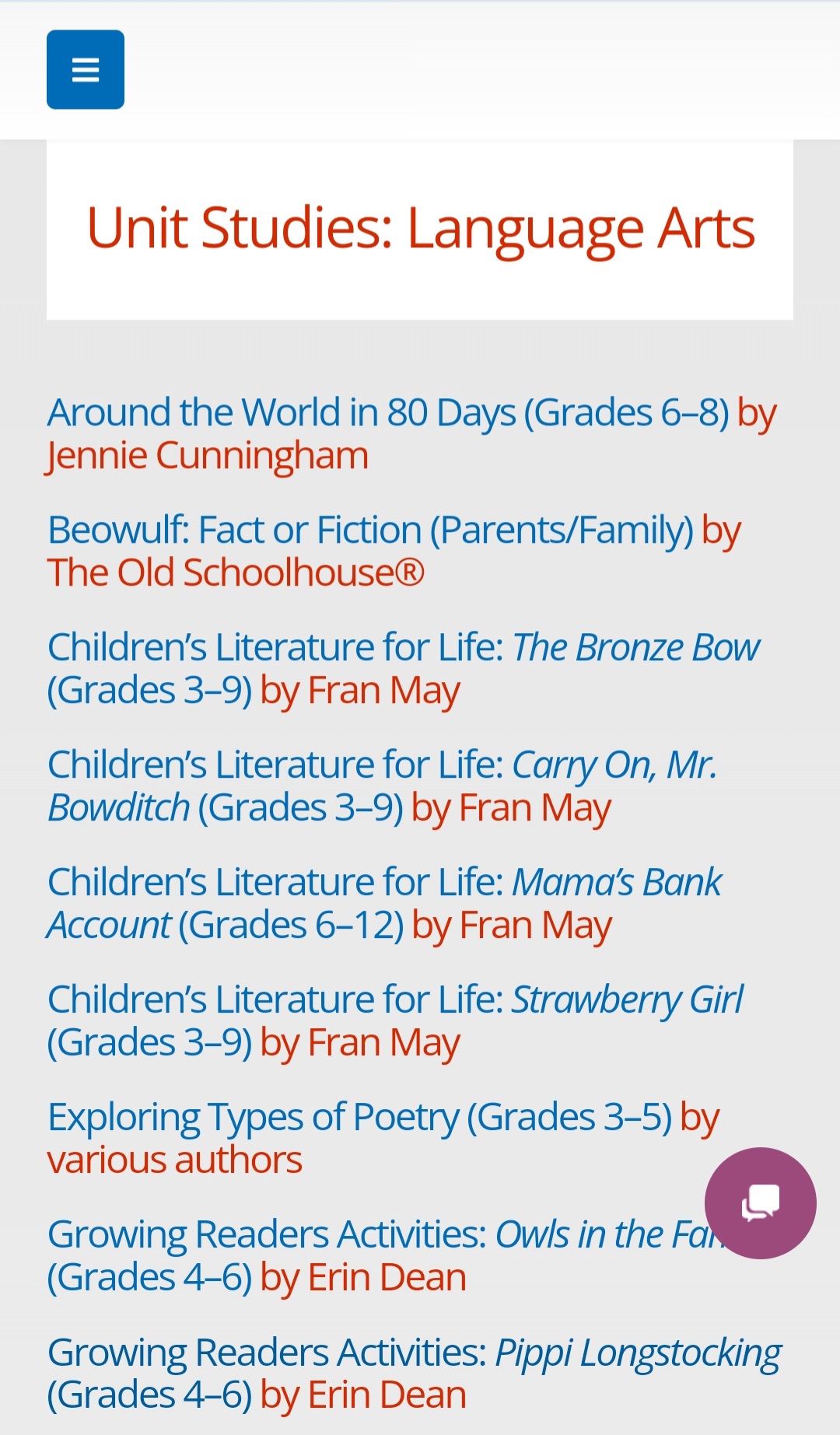 SchoolHouse Teachers Language Arts units