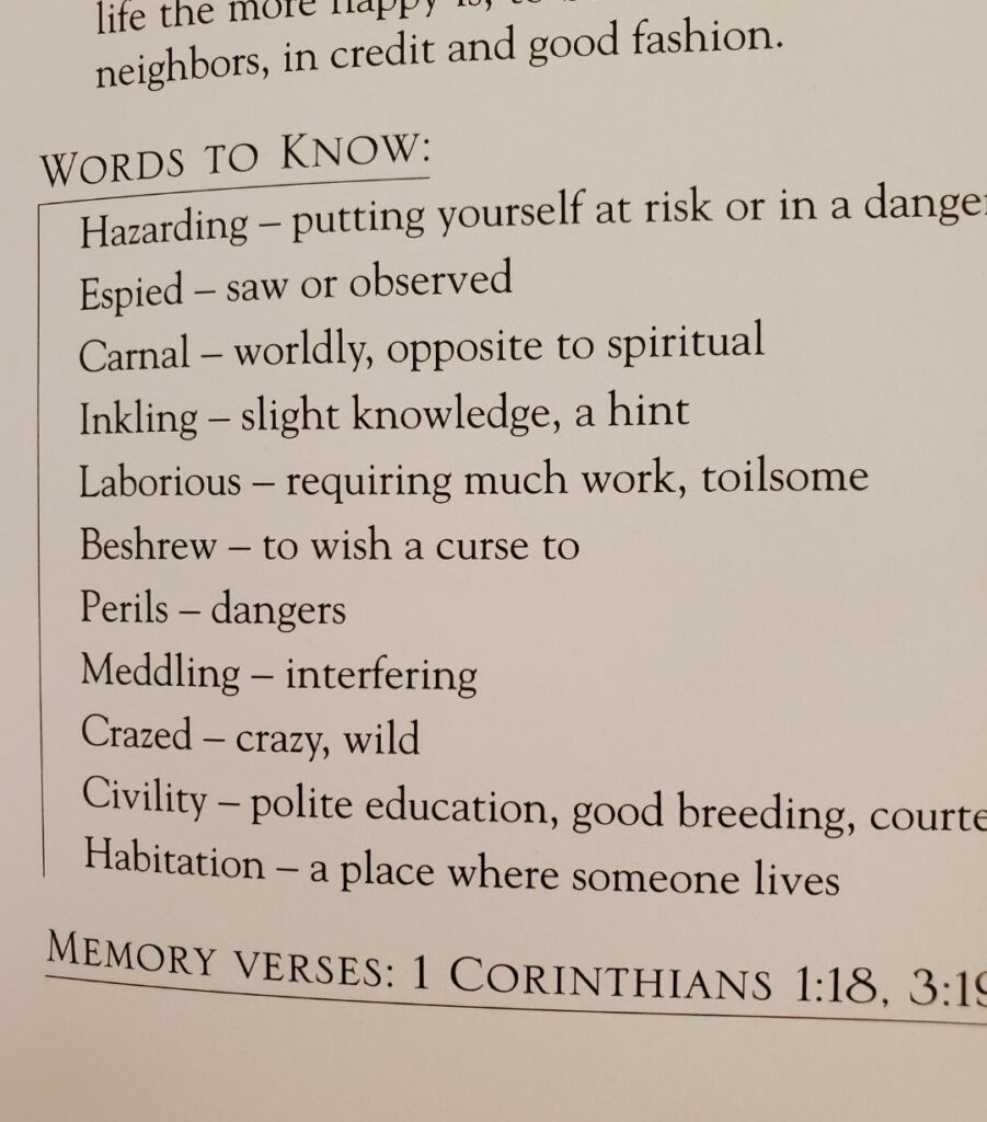 Spelling Study The Pilgrim's Progress Curriculum 