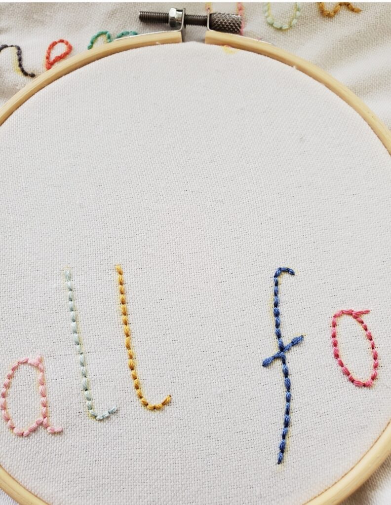 Beginner embroidery