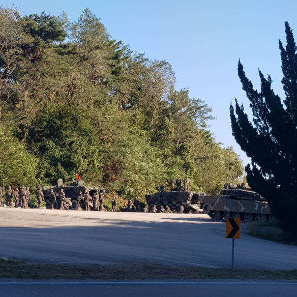 South Korean soldiers near Goseong.